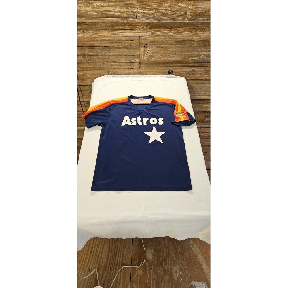 Houston Astros Valdez 59 Jersey Mens XL Navy Blue Rainbow Ricos Nachos Promo